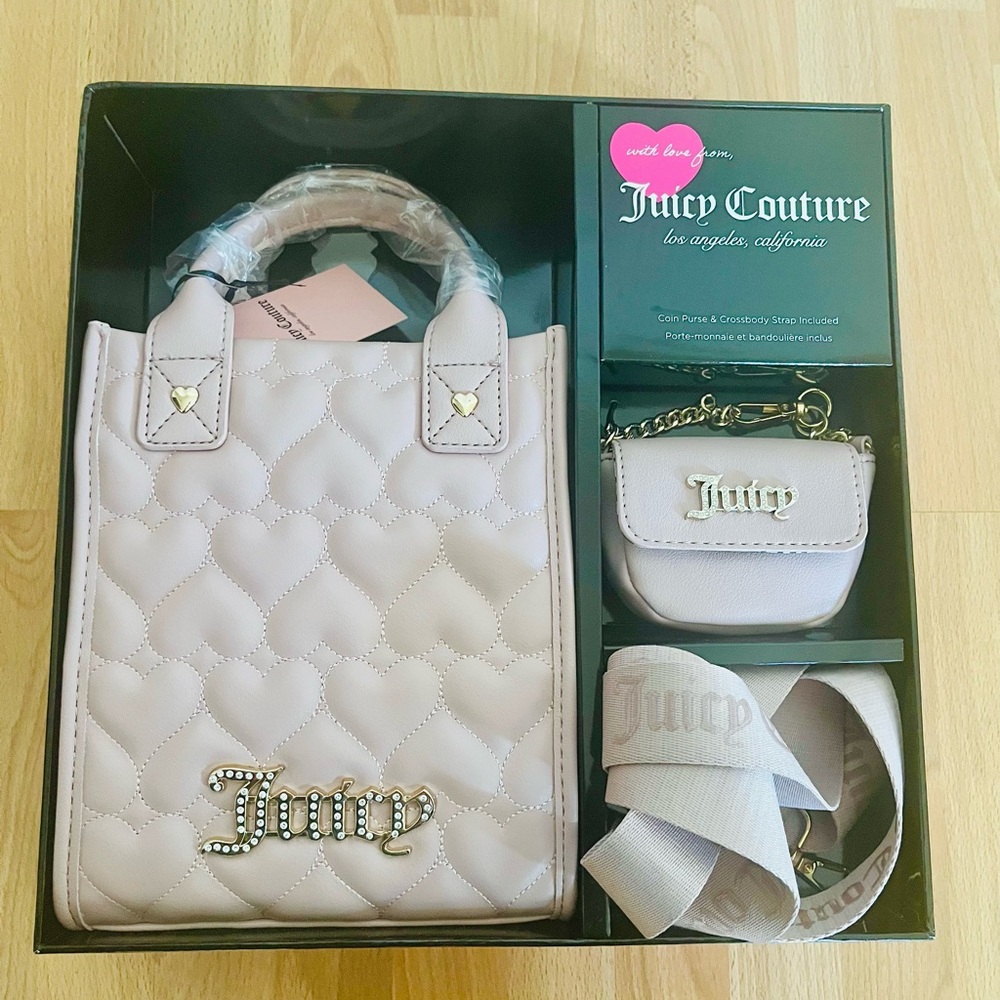 Juicy Couture Pink Quilted Tote Bag